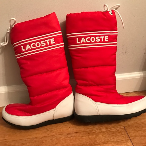 lacoste red boots